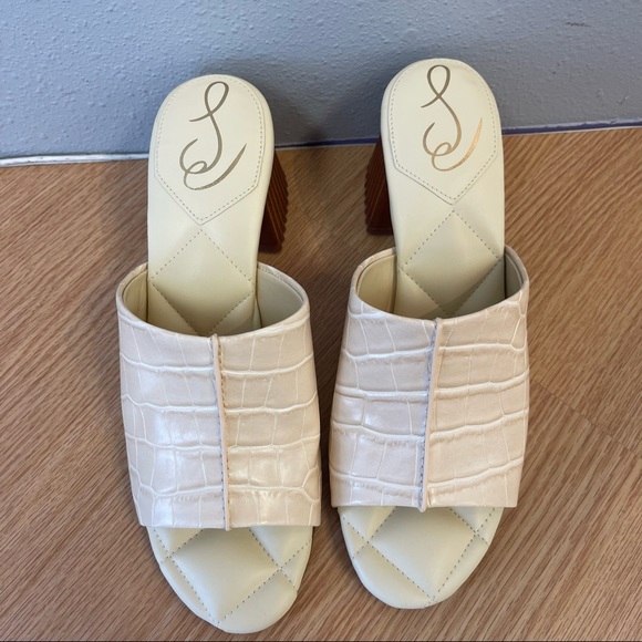 Sam‎ Edelman “Sonya Croc-Embossed Textured Faux” Leather Sandals NWT - Picture 9 of 11